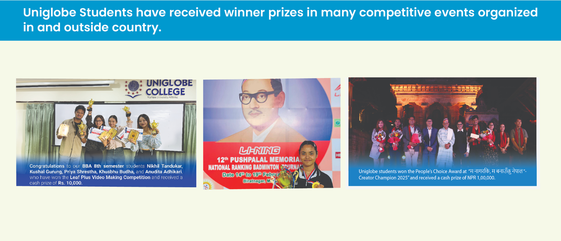 Achiements of Uniglobe College-2025-03